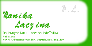 monika laczina business card